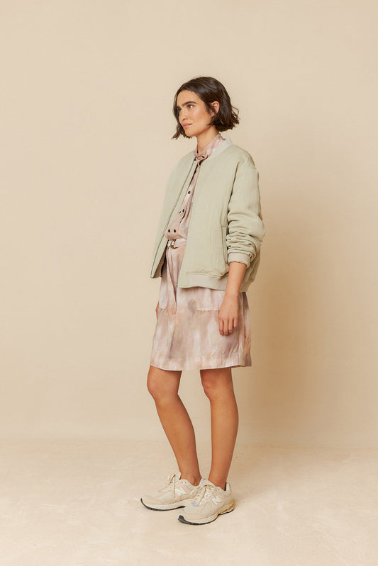 SATIN BOMBER JACKET