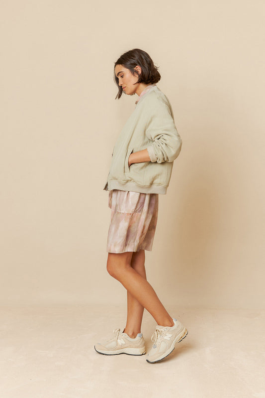 SATIN BOMBER JACKET