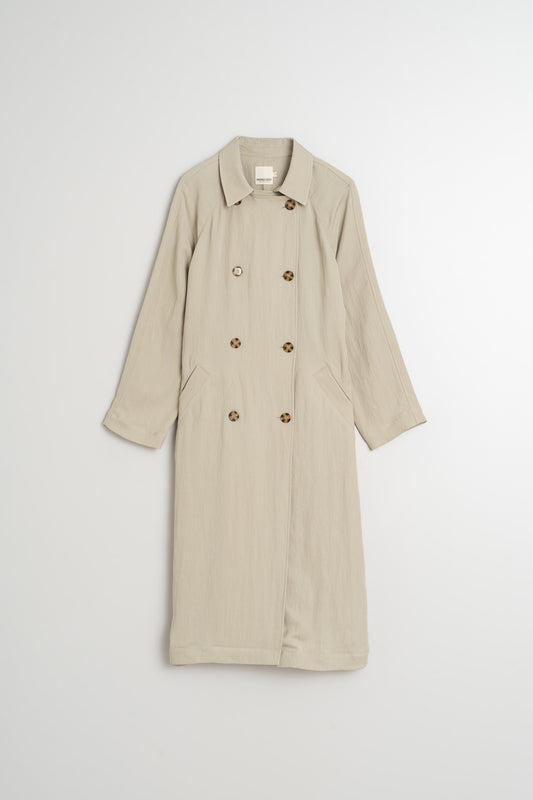 FLUID SATIN TRENCH COAT
