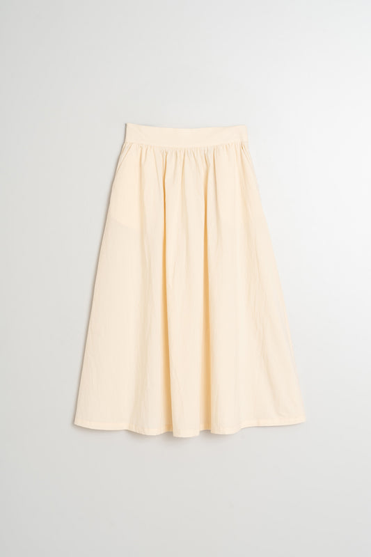 POPLIN MIDI SKIRT