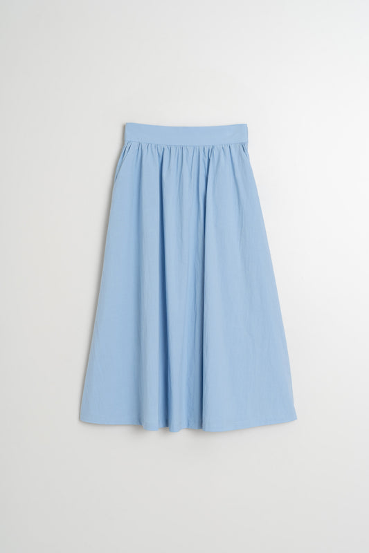 POPLIN MIDI SKIRT