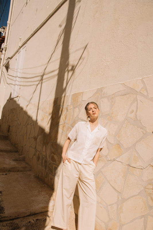 POPLIN CROP PANTS