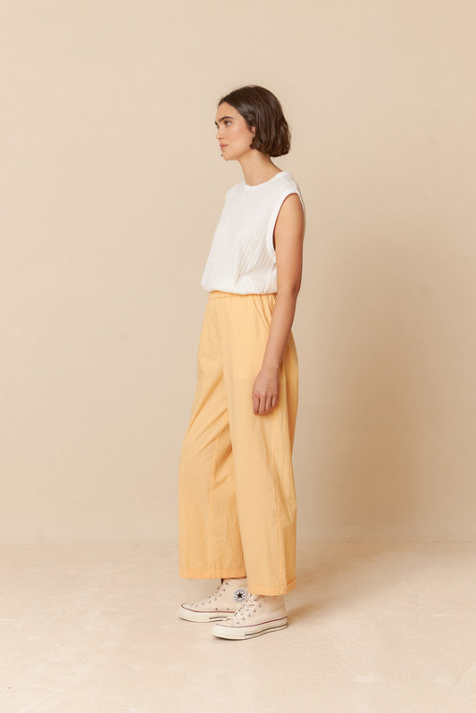 POPLIN CROP PANTS