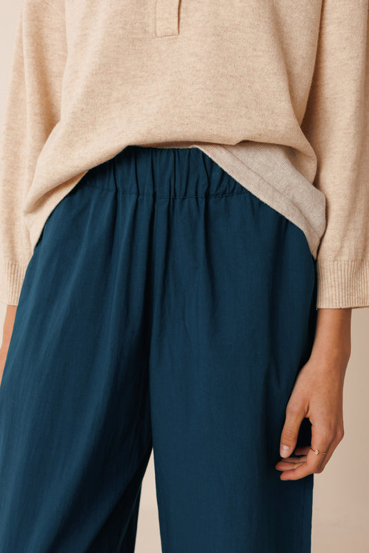 POPLIN CROP PANTS