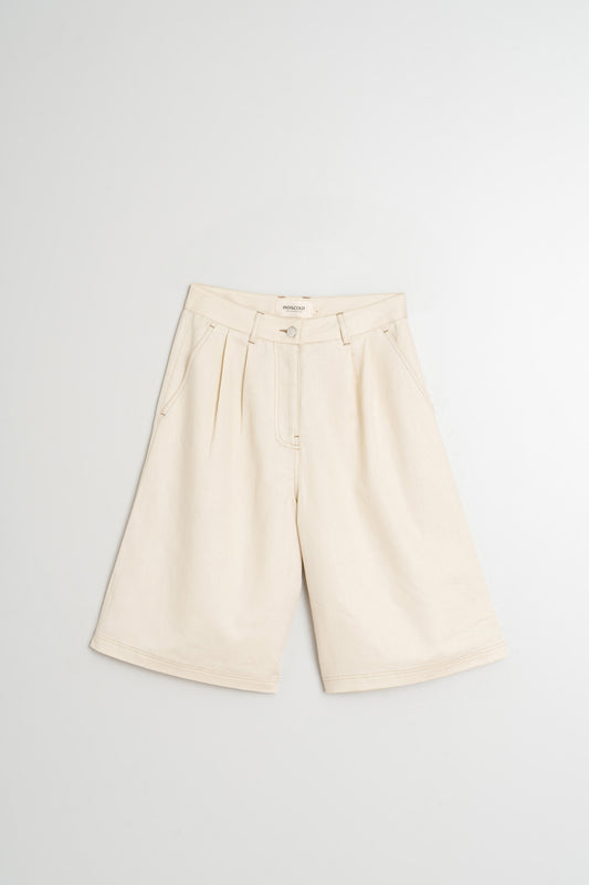 GABARDINE CONTRAST BERMUDA SHORTS
