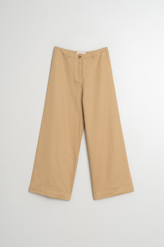 GABARDINE CROP TROUSERS