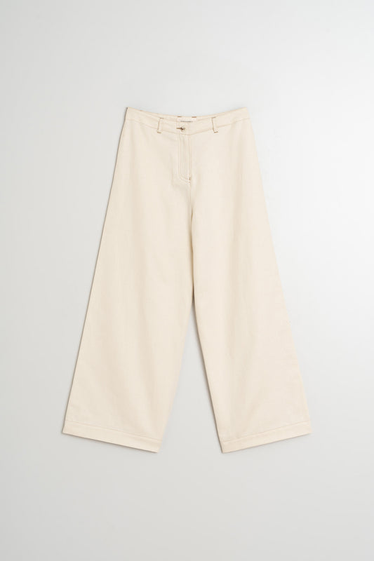 GABARDINE CROP TROUSERS