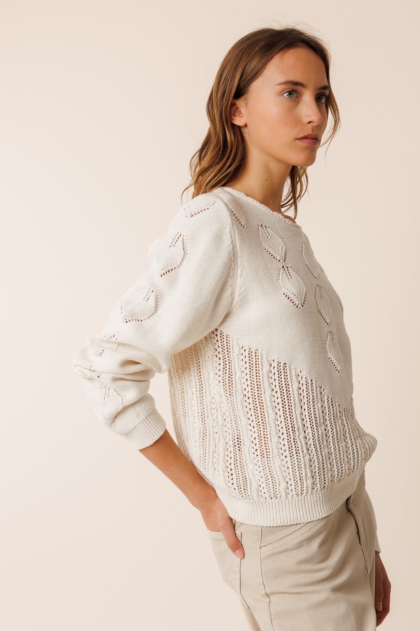 [CL] CROCHET EFFECT SWEATER