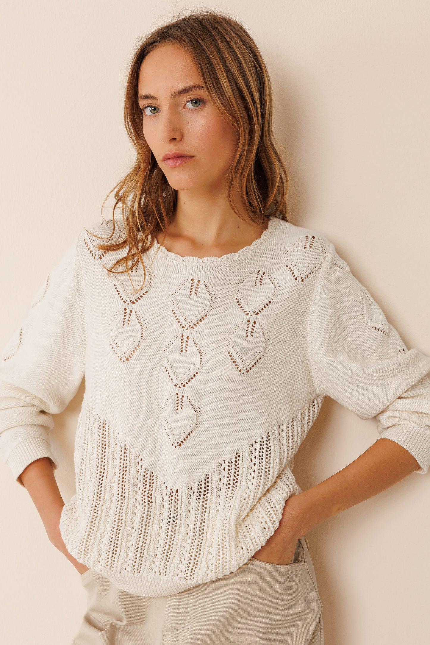 [CL] CROCHET EFFECT SWEATER