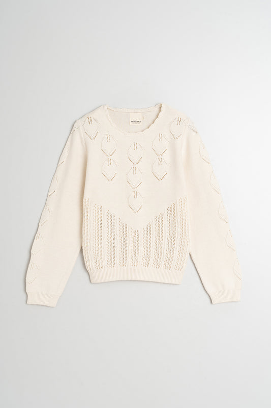CROCHET EFFECT SWEATER