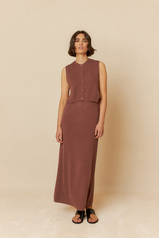 RICE STITCH KNIT DRESS