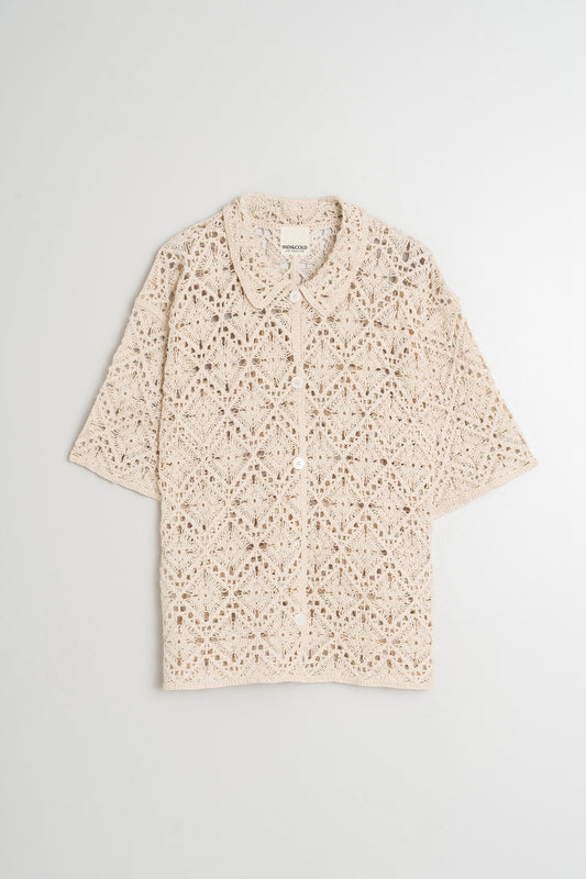 SHORT-SLEEVE CROCHET JACKET