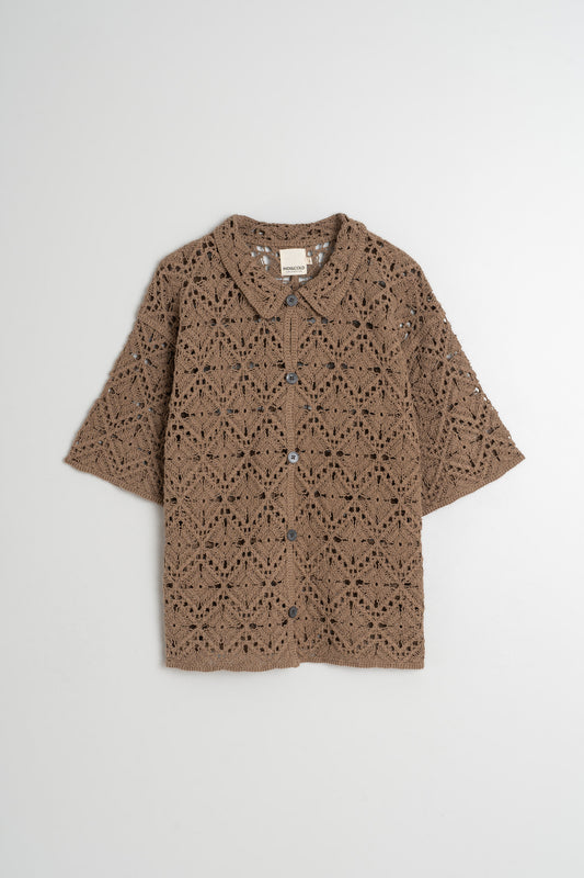 SHORT-SLEEVE CROCHET JACKET