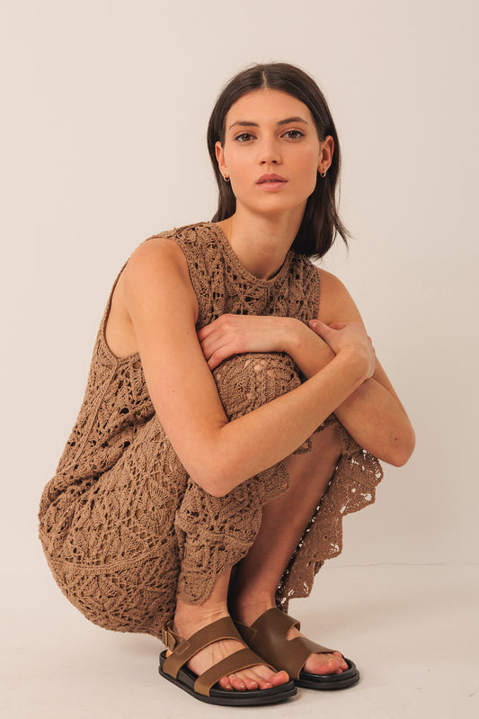 CROCHET MIDI DRESS