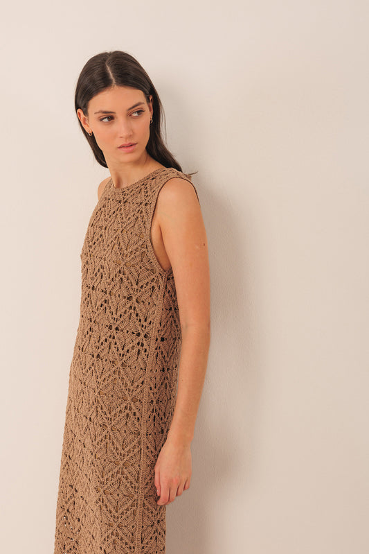 CROCHET MIDI DRESS