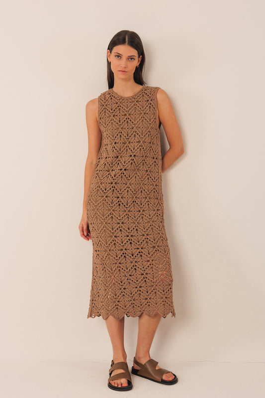 CROCHET MIDI DRESS