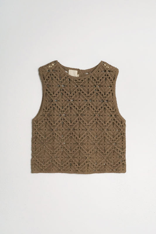 BUTTON-UP CROCHET TOP
