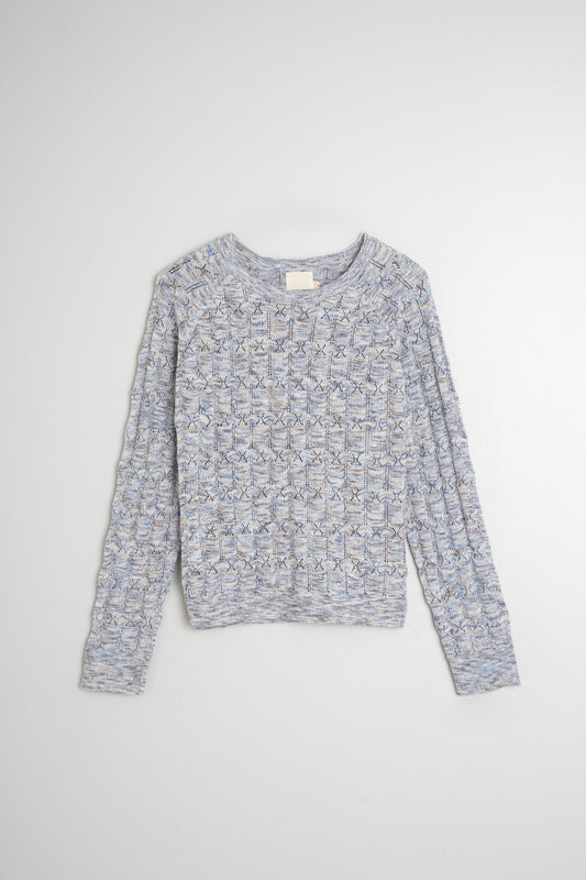 POINTELLE KNIT SWEATER