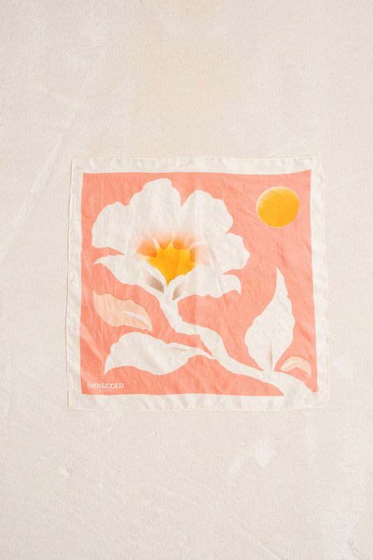 PINK FORAL SCARF