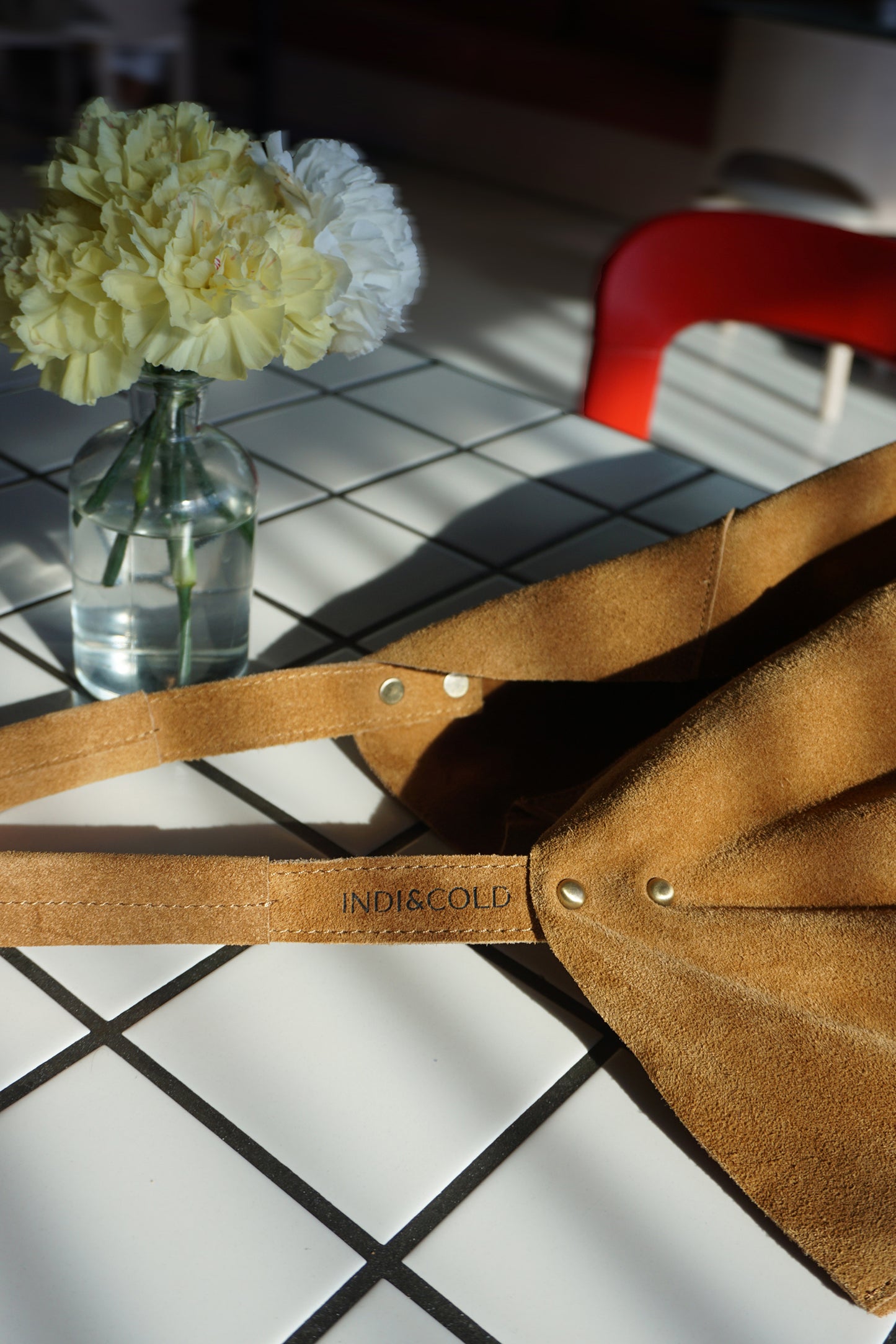 SPLIT LEATHER TOTE BAG