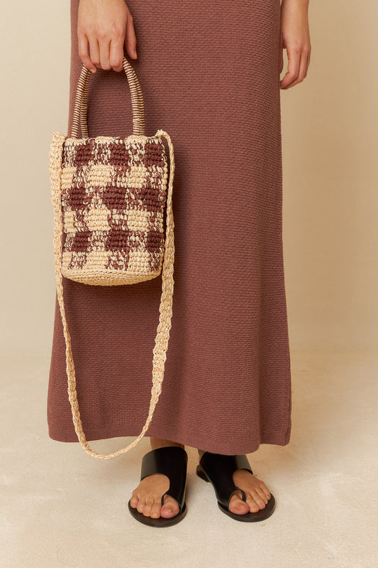 RAFFIA BUCKET BAG