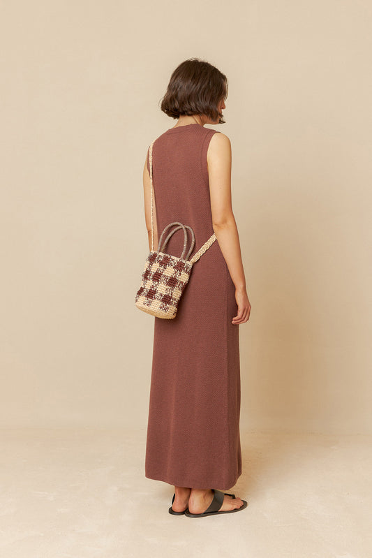 RAFFIA BUCKET BAG