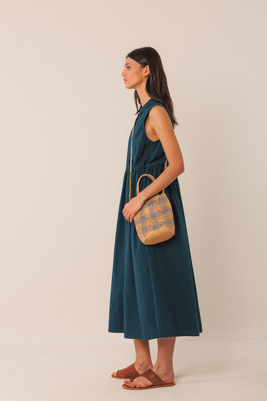 RAFFIA BUCKET BAG