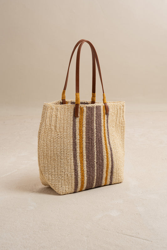 TRICOLOR RAFFIA BAG