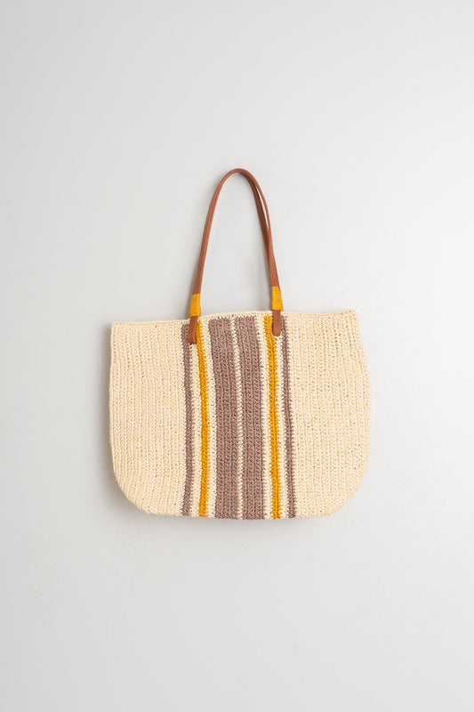 TRICOLOR RAFFIA BAG
