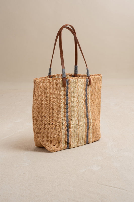 TRICOLOR RAFFIA BAG