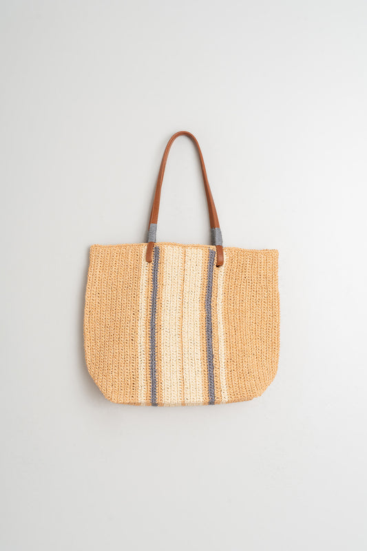 TRICOLOR RAFFIA BAG