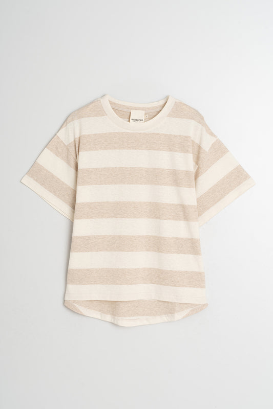 STRIPED CROP T- SHIRT