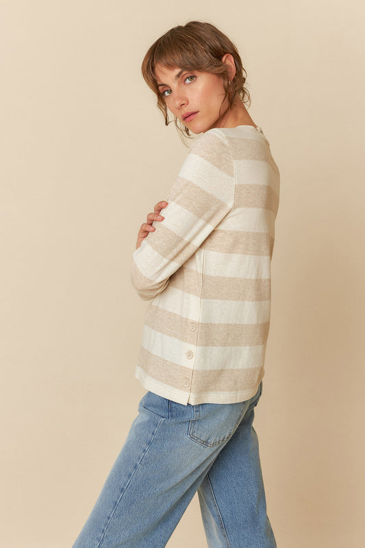 COTTON STRIPED T-SHIRT