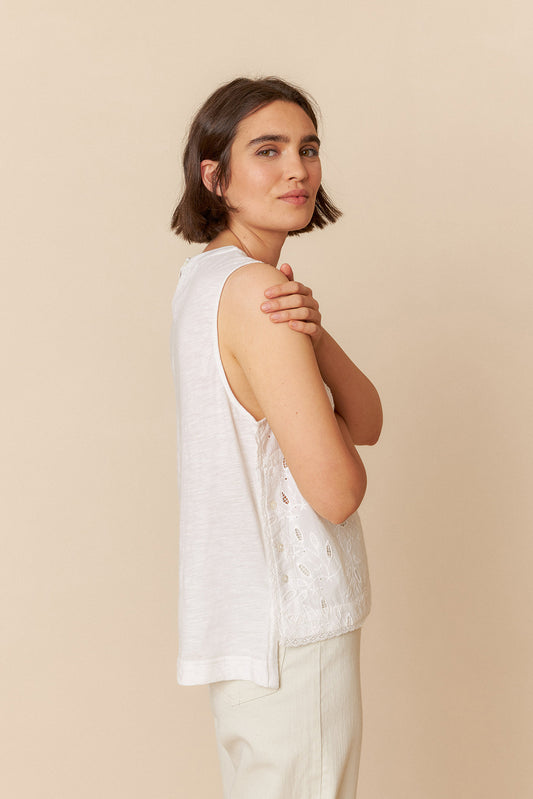 LACE COMBINED T-SHIRT