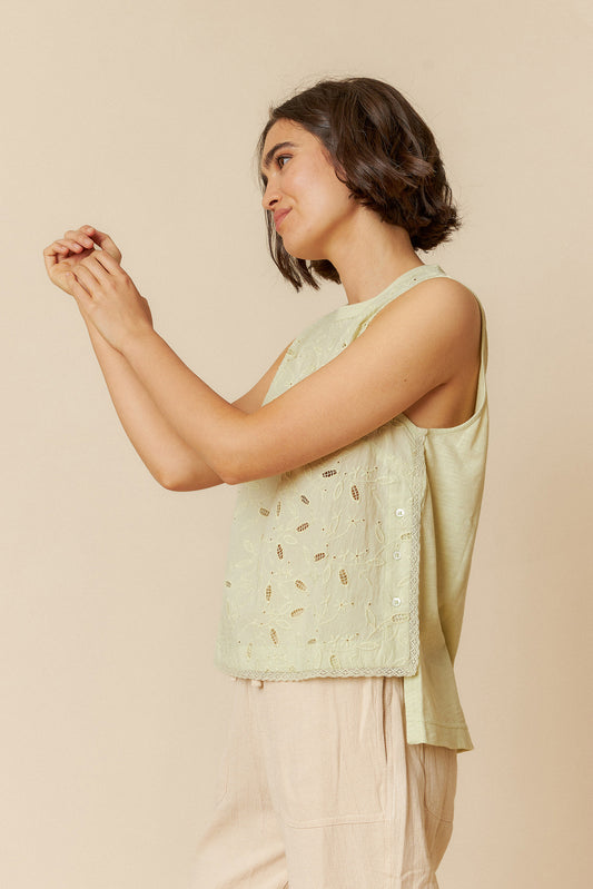 LACE COMBINED T-SHIRT