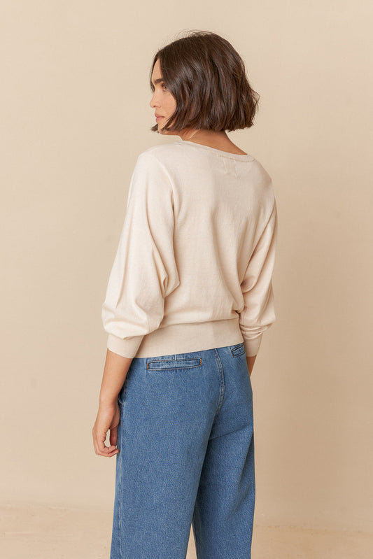 BATWING SLEEVE KNIT JACKET