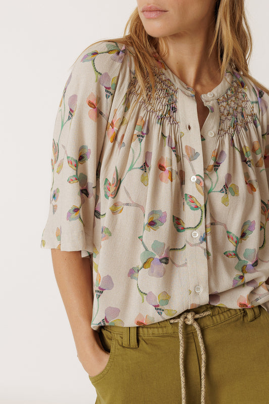 SMOCK-DETAIL SHIRT 2