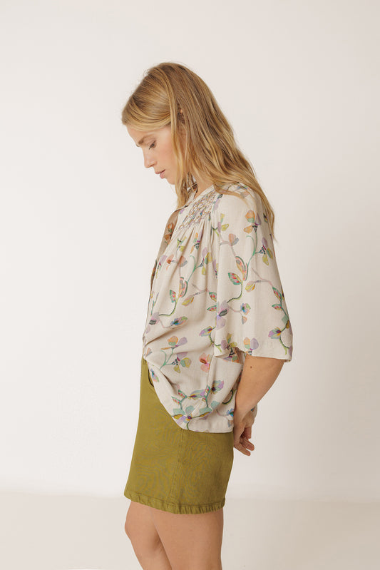 SMOCK-DETAIL SHIRT 4