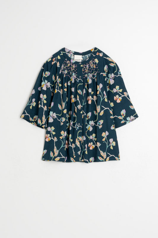 SMOCK-DETAIL SHIRT 4