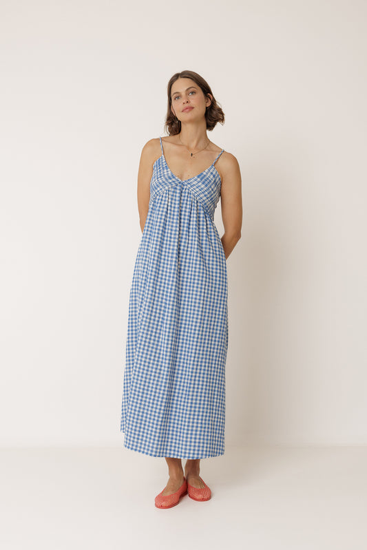 STRAPPY GINGHAM DRESS 5
