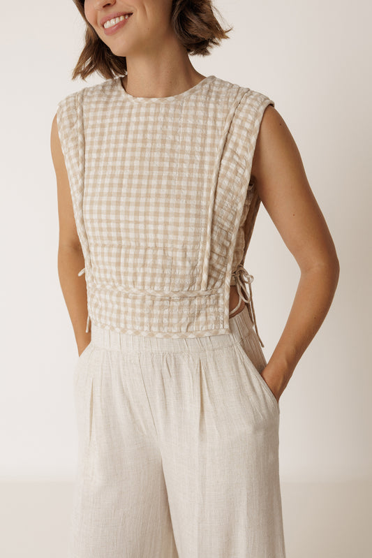 QUILTED CHECKERED TOP 1
