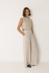 QUILTED CHECKERED TOP