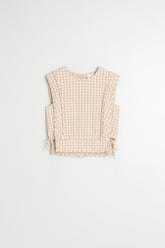 QUILTED CHECKERED TOP