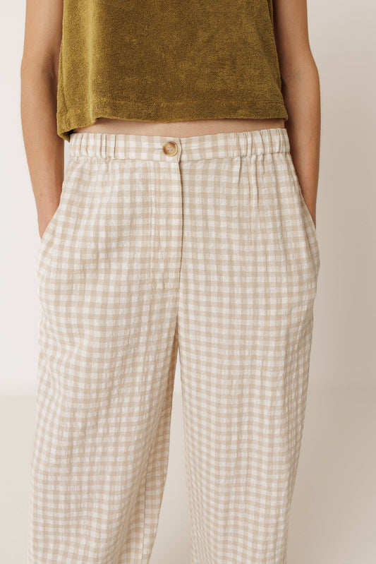 ELASTIC GINGHAM PANT 5