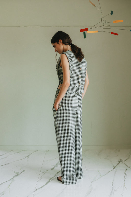 ELASTIC GINGHAM PANT 2