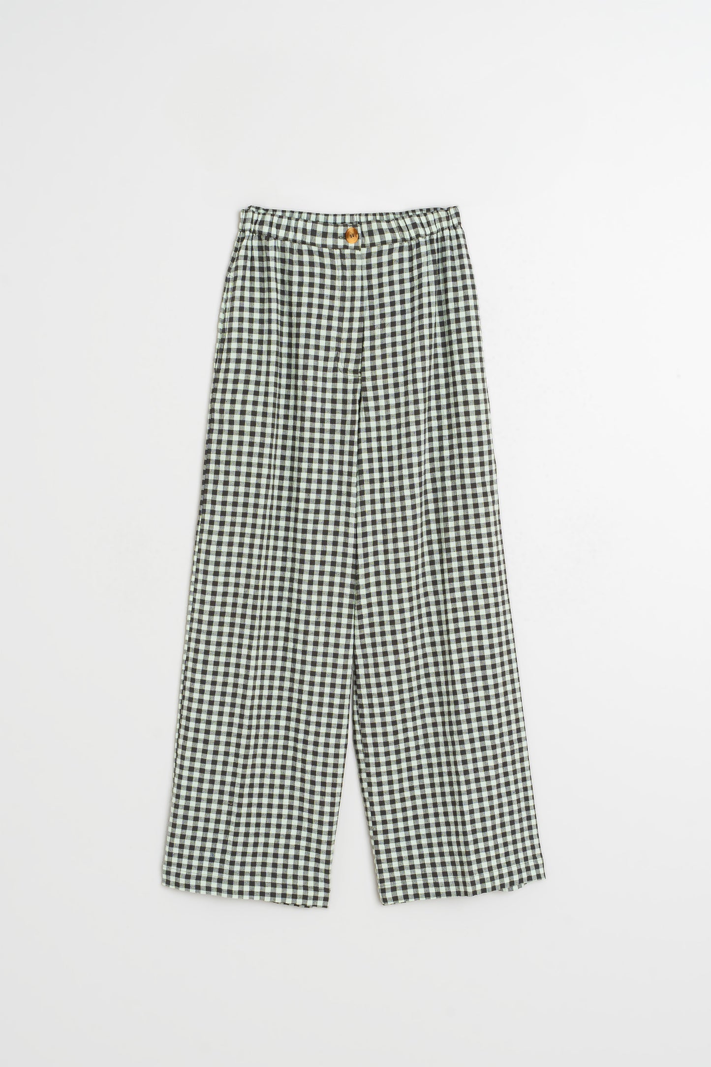 ELASTIC GINGHAM PANT