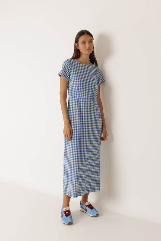 LONG GINGHAM DRESS 1