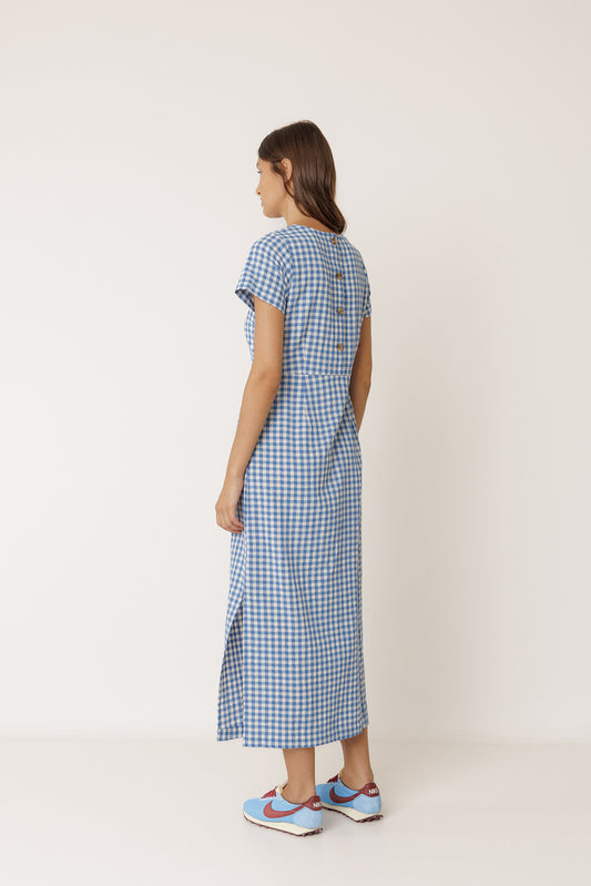 LONG GINGHAM DRESS 4