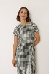 LONG GINGHAM DRESS