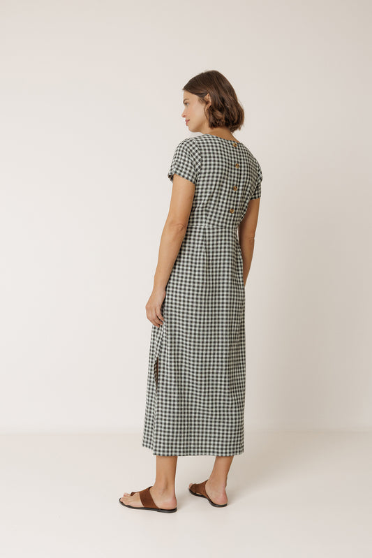 LONG GINGHAM DRESS 3